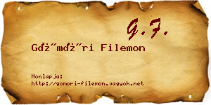 Gömöri Filemon névjegykártya
